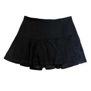 GUESS Knit Black Mid Rise Back Zip Flowy Skirt 10